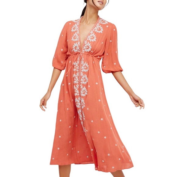 Free People Dresses & Skirts - FREE PEOPLE Embroidered Fable Midi Maxi Dress